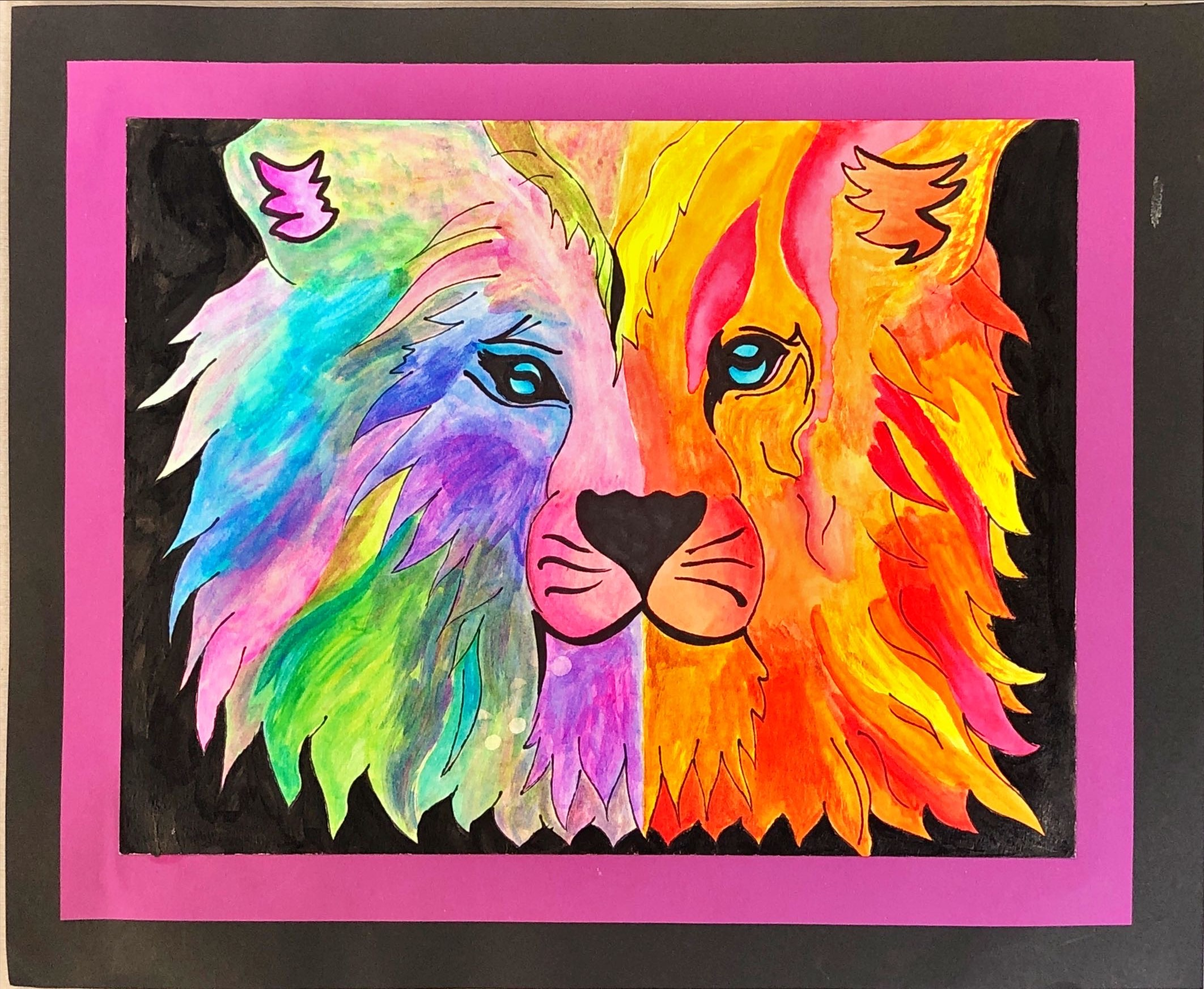 Art work completed by Esther Haworth - Lion